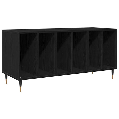 vidaXL Record Cabinet Black oak 100 x 38 x 48 cm Engineered Wood