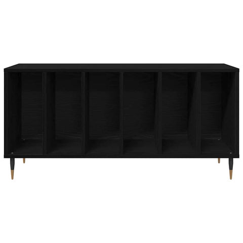 vidaXL Record Cabinet Black oak 100 x 38 x 48 cm Engineered Wood