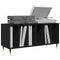 vidaXL Record Cabinet Black oak 100 x 38 x 48 cm Engineered Wood