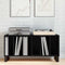vidaXL Record Cabinet Black oak 100 x 38 x 48 cm Engineered Wood