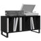 vidaXL Record Cabinet Black oak 100 x 38 x 48 cm Engineered Wood