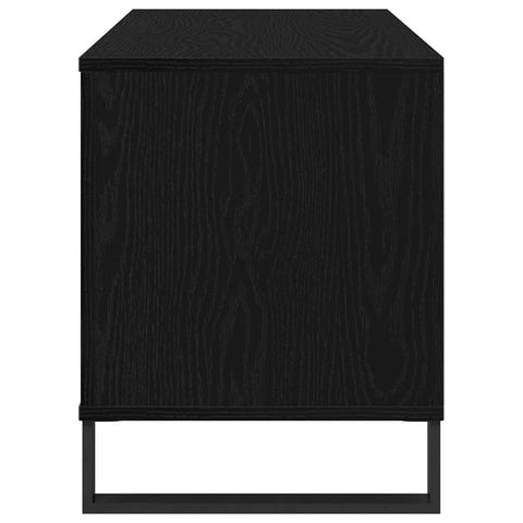 vidaXL Record Cabinet Black oak 100 x 38 x 48 cm Engineered Wood