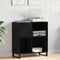 vidaXL Record Cabinet Black oak 85 x 38 x 89 cm Engineered Wood