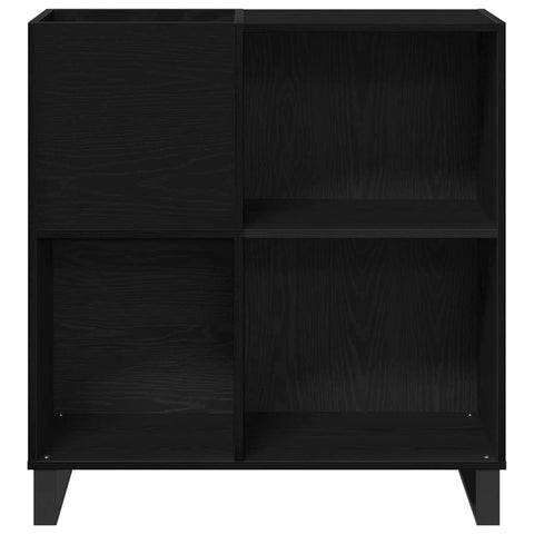 vidaXL Record Cabinet Black oak 85 x 38 x 89 cm Engineered Wood
