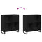 vidaXL Record Cabinet Black oak 85 x 38 x 89 cm Engineered Wood