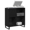 vidaXL Record Cabinet Black oak 85 x 38 x 89 cm Engineered Wood