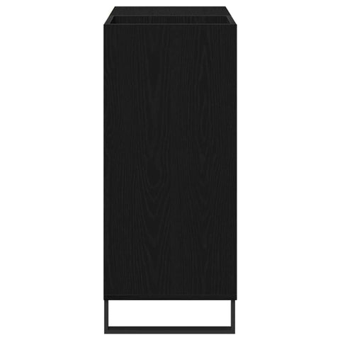 vidaXL Record Cabinet Black oak 85 x 38 x 89 cm Engineered Wood