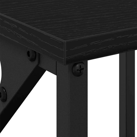 vidaXL Bedside Cabinet with Drawer Black oak 34 x 35.5 x 70 cm