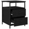 vidaXL Bedside Cabinet with Drawer Black oak 44 x 45 x 60 cm
