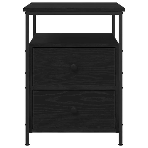 vidaXL Bedside Cabinet with Drawer Black oak 44 x 45 x 60 cm