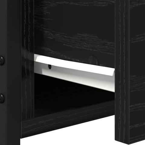 vidaXL Bedside Cabinet with Drawer Black oak 34 x 36 x 50 cm