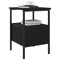vidaXL Bedside Cabinet with Drawer Black oak 34 x 36 x 50 cm