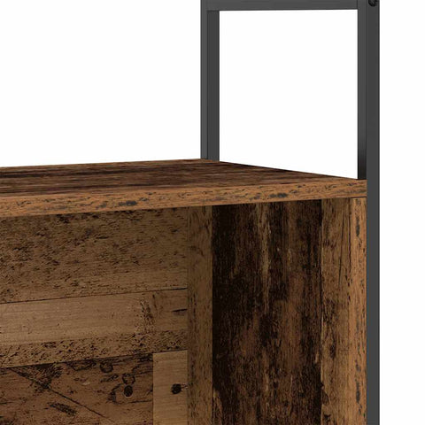 vidaXL Book Cabinet Smoked Oak 80x30x78,5 cm Engineered Wood