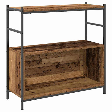 vidaXL Book Cabinet Smoked Oak 80x30x78,5 cm Engineered Wood