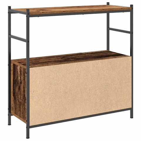 vidaXL Book Cabinet Smoked Oak 80x30x78,5 cm Engineered Wood
