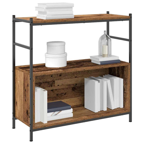 vidaXL Book Cabinet Smoked Oak 80x30x78,5 cm Engineered Wood