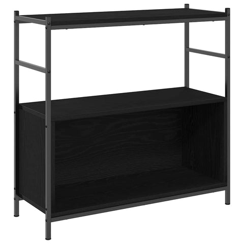 vidaXL Book Cabinet Black Oak 80x30x78,5 cm Engineered Wood