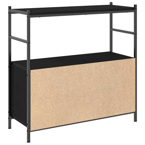 vidaXL Book Cabinet Black Oak 80x30x78,5 cm Engineered Wood