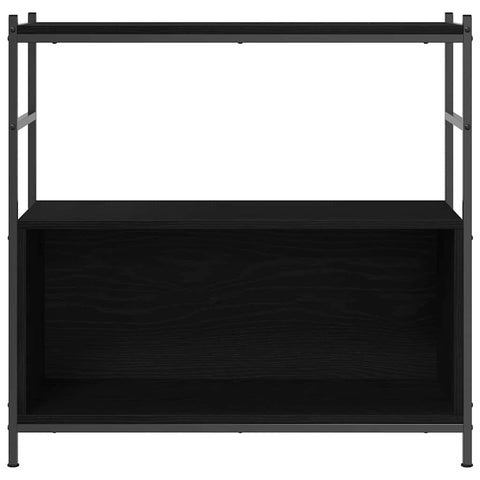 vidaXL Book Cabinet Black Oak 80x30x78,5 cm Engineered Wood