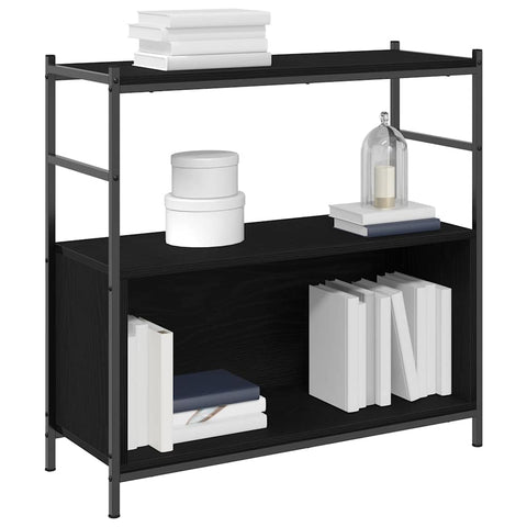 vidaXL Book Cabinet Black Oak 80x30x78,5 cm Engineered Wood