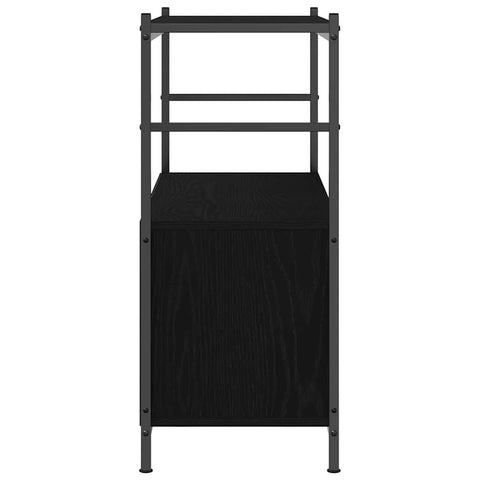 vidaXL Book Cabinet Black Oak 80x30x78,5 cm Engineered Wood