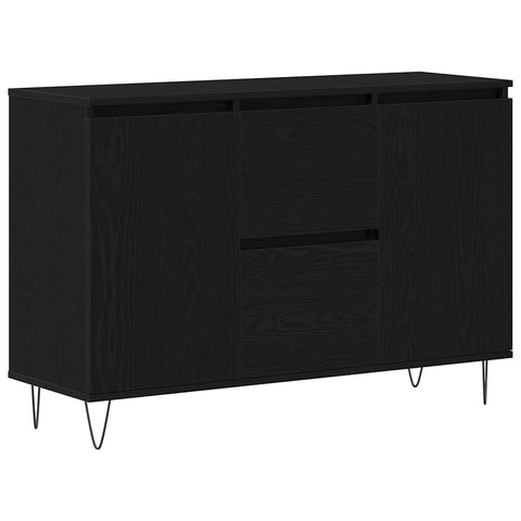 vidaXL Sideboard Black oak 101.5 x 35 x 70 cm Engineered wood