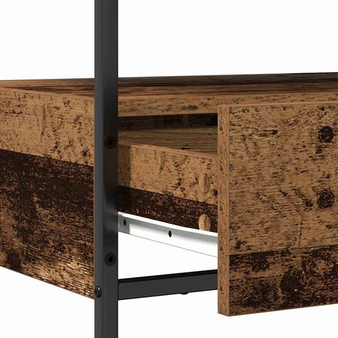 vidaXL Console Table Old Wood 75x40x75 cm Engineered Wood and Steel
