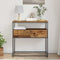 vidaXL Console Table Old Wood 75x40x75 cm Engineered Wood and Steel
