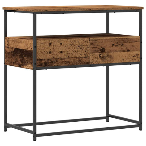vidaXL Console Table Old Wood 75x40x75 cm Engineered Wood and Steel