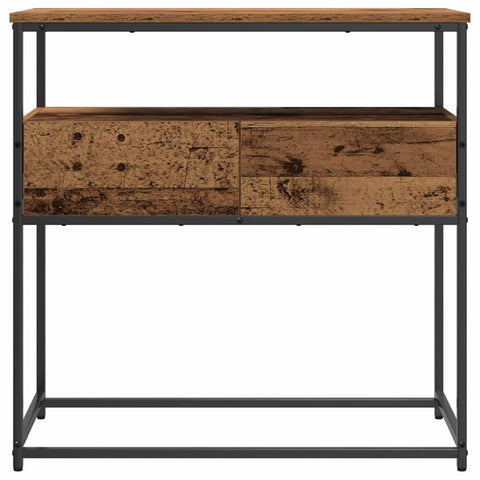 vidaXL Console Table with Drawer Old Wood 75 x 40 x 75 cm