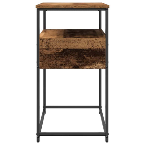 vidaXL Console Table Old Wood 75x40x75 cm Engineered Wood and Steel