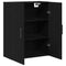 vidaXL Wall-mounted Cabinet Wall-mounted Black oak 69.5 x 34 x 90 cm
