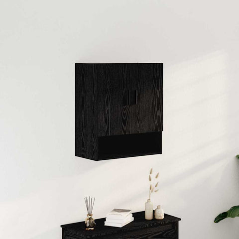 vidaXL Wall Cabinet Black oak 60 x 31 x 70 cm Engineered Wood
