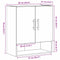 vidaXL Wall Cabinet Black oak 60 x 31 x 70 cm Engineered Wood