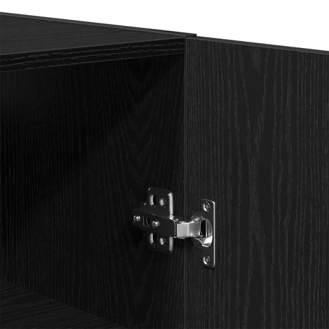 vidaXL Wall Cabinet Black oak 60 x 31 x 70 cm Engineered Wood