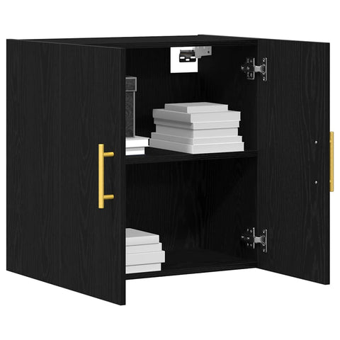 vidaXL Wall Cabinet Black oak 60 x 31 x 70 cm Engineered Wood