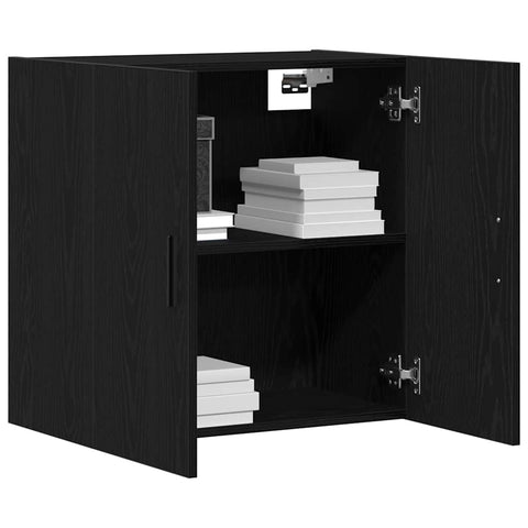 vidaXL Wall Cabinet Black oak 60 x 31 x 60 cm Engineered Wood