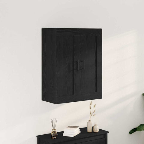 vidaXL Wall-mounted Cabinet Wall-mounted Black oak 69.5 x 34 x 90 cm