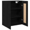 vidaXL Wall-mounted Cabinet Wall-mounted Black oak 69.5 x 34 x 90 cm