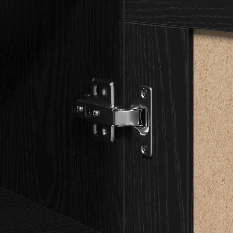vidaXL Wall-mounted Cabinet Wall-mounted Black oak 69.5 x 34 x 90 cm