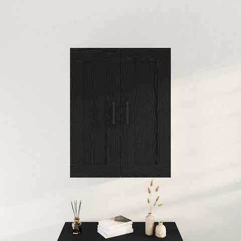 vidaXL Wall-mounted Cabinet Wall-mounted Black oak 69.5 x 34 x 90 cm