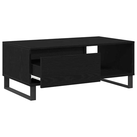 vidaXL Coffee Table Black oak 90 x 50 x 36.5 cm Engineered wood