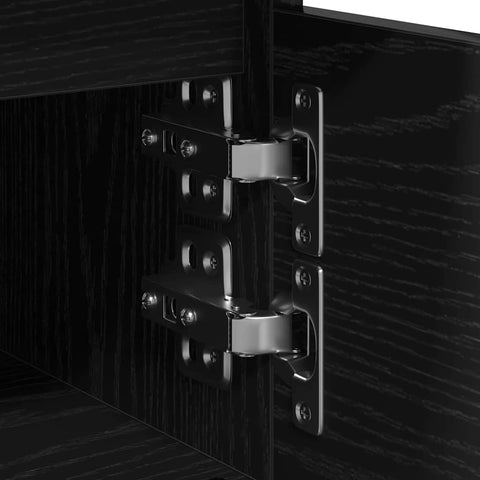 vidaXL Bedside Cabinet with Drawer Black Oak 40 x 35 x 50 cm