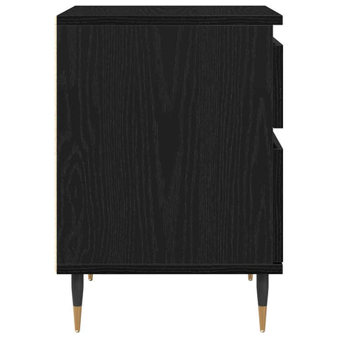 vidaXL Bedside Cabinet with Drawer Black Oak 40 x 35 x 50 cm
