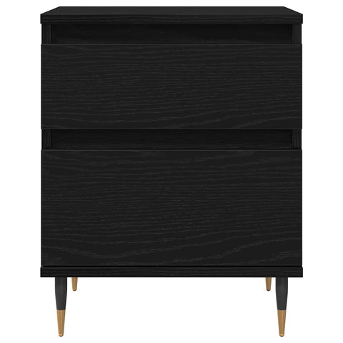 vidaXL Bedside Cabinet with Drawer 2 pcs Black oak