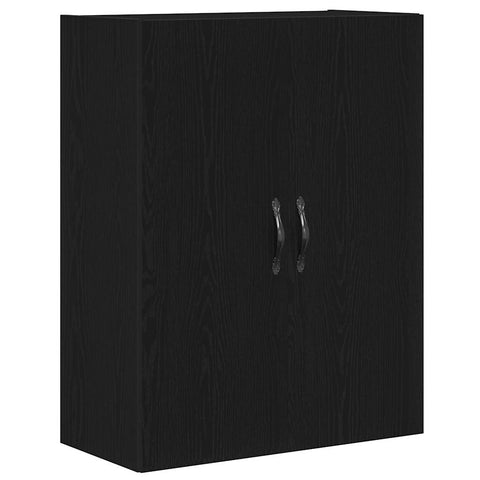 vidaXL Wall-Mounted Cabinet Wall-mounted Black oak 69.5 x 34 x 180 cm