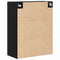 vidaXL Wall-Mounted Cabinet Wall-mounted Black oak 69.5 x 34 x 180 cm
