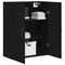vidaXL Wall-Mounted Cabinet Wall-mounted Black oak 69.5 x 34 x 180 cm