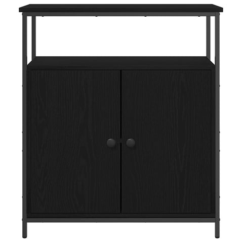 vidaXL Sideboard Black oak 70 x 30 x 80 cm Engineered wood