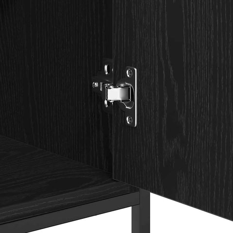 vidaXL Sideboard Black oak 70 x 30 x 80 cm Engineered wood